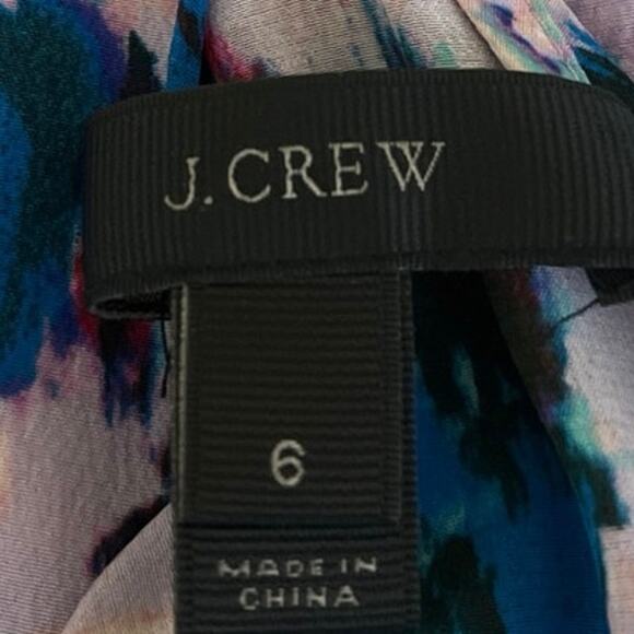 J.Crew Multicolor 100% Silk Abstract Sleeveless Floral Cami Camisole Tank Top 6 - Picture 5 of 6